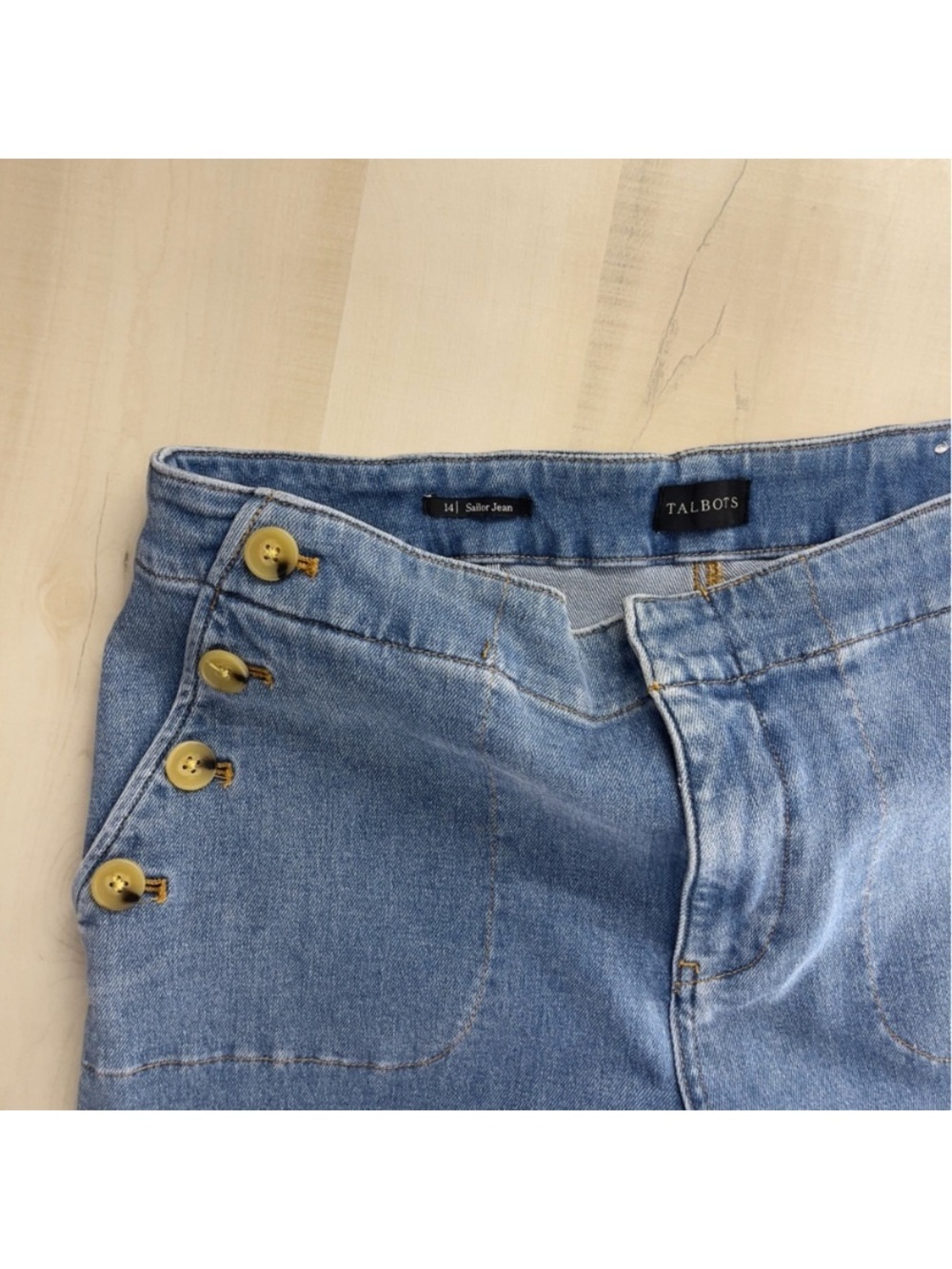 Talbots Classic High-Waist Blue Women’s Sailor Ankle Jeans - Picture 6 of 10